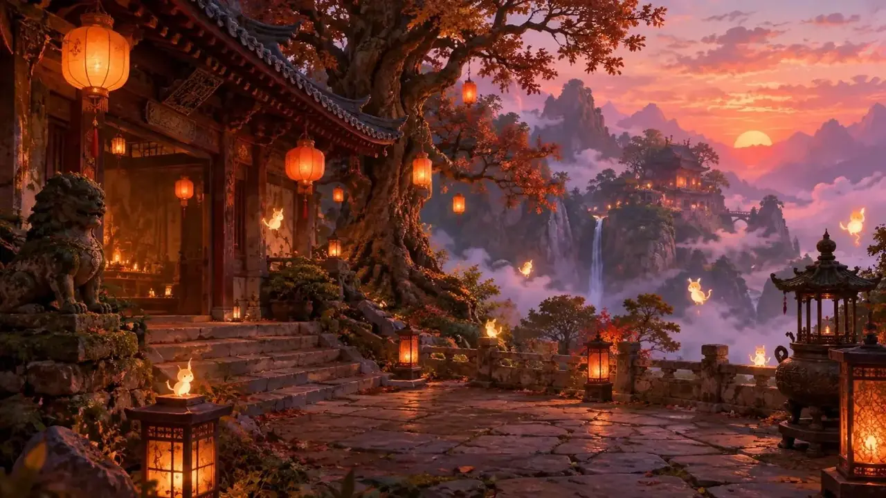 满院小妖都喊我师叔 主视觉 - 黄果漫剧 黄果漫剧热播短剧《满院小妖都喊我师叔》主视觉背景图